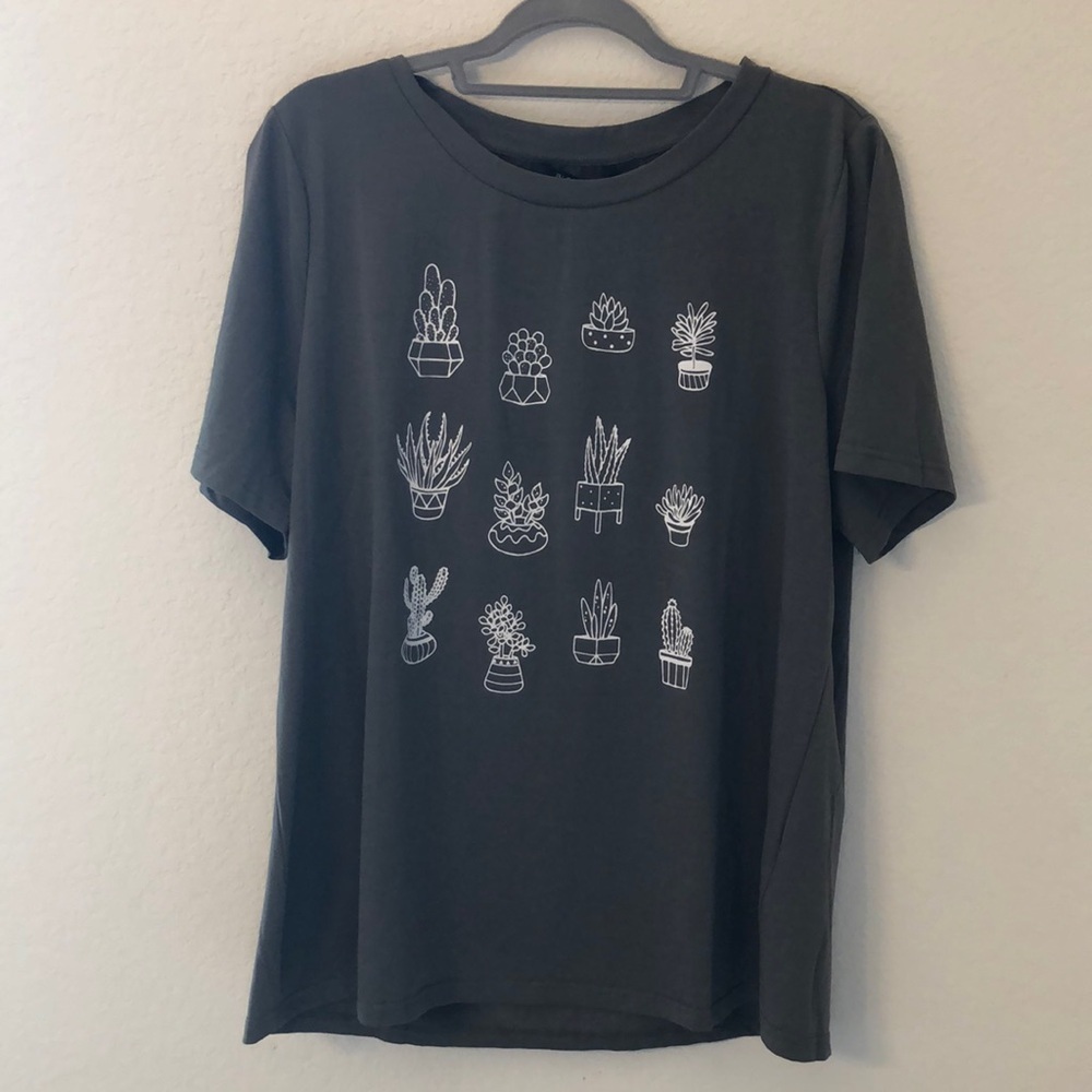 BLOOMCHIC CACTUS TSHIRT ARMY GREEN SIZE 14-16 NWT - Picture 5 of 11